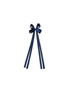 2pcs 4.5-Inch Fashion Hair Accessories Bowknot With Tassel Ribbon Bow Hair Clips For Girls, Suitable For Holidays, Parties, School And Other Occasions - Navy Blue - View 5