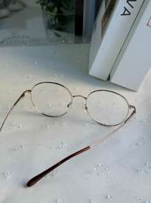Unisex Titanium Glasses Frame 096012 Round / Flexible 0g/ Lightweight - Rusty Rose - View 6