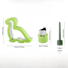 Set Of 4 Dinosaur Design Bread Cutter, Star Heart Cookie Molds Kitchen Baking Tools Sandwich Press Molds - Multicolor - View 2