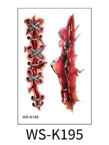 Halloween Temporary Tattoo Sticker Bloody Scar Simulation Waterproof Horror Realistic Disposable Sticker