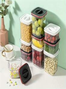 1pc Airtight Laundry Detergent Dispenser Powder Storage Box, Clear Detergent Liquid Container With Lid