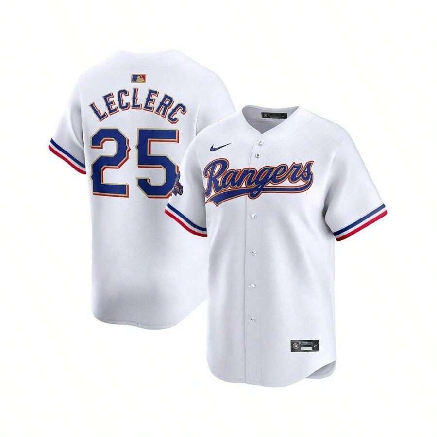 Nike Men's Jose Leclerc White Texas Rangers 2024 Gold Collection ...