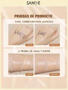 SANIYE corrector líquido R1186 De Textura Ligera A Prueba De Sudor ,Corrector De Imperfecciones - 04 Medium Honey - Ver 10