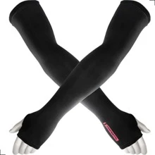 Men Arm Sleeves - Black - View 1