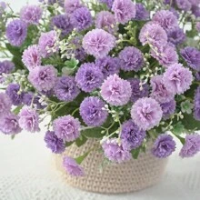 1PC Artificial Flowers Carnation Silk Daisy Bouquets Hydrangea For Autumn Ations Wedding Vase For Home Dining Room Bedroom Decorations, Festival Birthday Party Accessories, Wedding Venue Background Decorations Home Decor Christmas Decorations Christmas - Carnation 1-multicolor - View 7