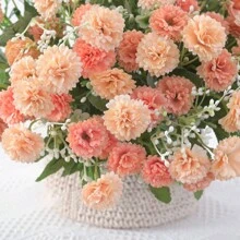 1PC Artificial Flowers Carnation Silk Daisy Bouquets Hydrangea For Autumn Ations Wedding Vase For Home Dining Room Bedroom Decorations, Festival Birthday Party Accessories, Wedding Venue Background Decorations Home Decor Christmas Decorations Christmas - Carnation 1-multicolor - View 8