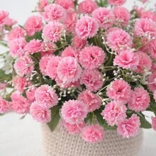 1PC Artificial Flowers Carnation Silk Daisy Bouquets Hydrangea For Autumn Ations Wedding Vase For Home Dining Room Bedroom Decorations, Festival Birthday Party Accessories, Wedding Venue Background Decorations Home Decor Christmas Decorations Christmas - Carnation 1-multicolor - View 5