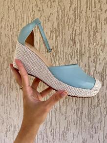 Women Platforms & Wedge Sandals - Màu xanh nhạt - Xem 7
