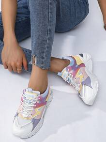 Alan Vincent Women Sneakers Thick-Soled  Casual Sports Shoes Ladies Platform Shoes Comfortable And Fashionable Versatile Women's Shoes For Outdoor Shopping - Multicolor - View 10