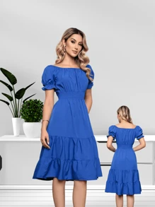 Women Midi Dresses - 寶藍色 - 查看 1