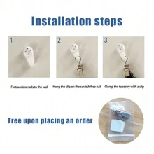 1入組藍珍珠海滿月夜景掛毯，室內裝飾掛墻用78*59英寸涤棉掛毯，適用於房間寢室裝飾，包含免費配件贈禮給您和朋友 - 藍色 - 查看 6