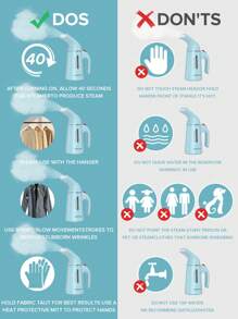 1 件 PANCERKA 衣物蒸汽挂烫机，便携式手持式除皱机，120 毫升大容量，700W 衣物蒸汽挂烫机，强力渗透蒸汽，去除皱纹，适用于家庭、办公室和旅行