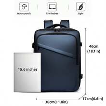 Large Capacity Short-Distance Travel Business Backpack For Men, Fit For Laptops School Backpack Back To School Students Commute Book Bag Large Capacity School Bag For Books Halloween Gifts For Men Fall Christmas Scream Bag For Men Backpack Winter Christmas Gifts Travel Bag - Blue - View 9