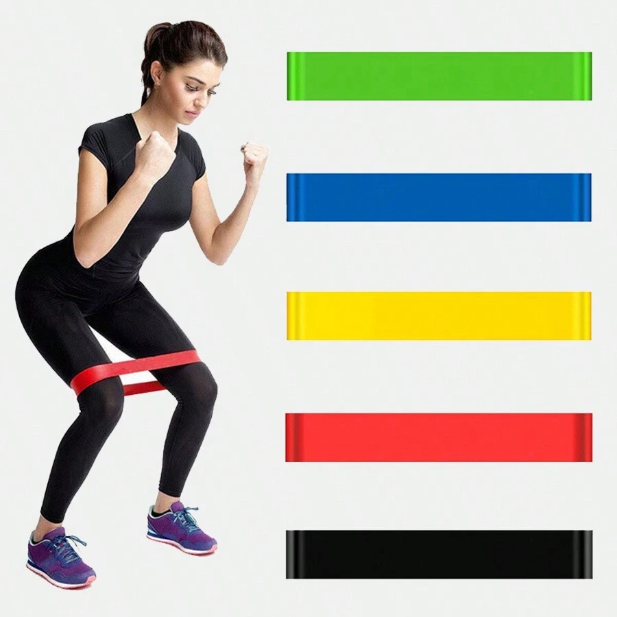 5 Cái/bộ Dây kháng lực tập Yoga với vòng cao su, Huấn luyện viên sức đề kháng khi tập thể dục để làm săn chắc và săn chắc cơ mông, Dây kháng lực đàn hồi cho bài tập Yoga - Nhiều màu - Xem 1