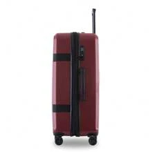 Luggage Sets New Model Expandable ABS+PC 3 Piece Sets With Spinner Wheels Lightweight TSA Lock (20/24/28), Red