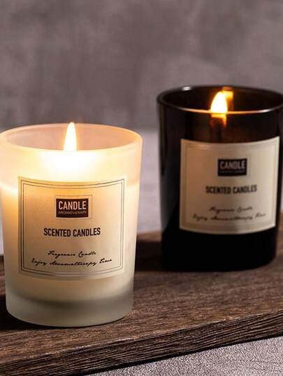 1入/2入組多香味精油蠟杯，無煙手工香氛禮物生日搭配禮物，香薰蠟燭燈