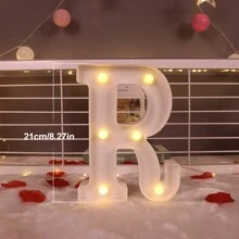 1 Peça Luz de Letra de LED, Cenário de Proposta Romântica Surpresa, Presente de Natal, Decoração Central, Adequado para Decoração de Aniversário/Casamento/Aniversário/Dia dos Namorados/Halloween/Natal/Ano Novo 2025, Presente de Aniversário e Feriado Perfeito para Família, Decoração de Quarto, Decoração de Festa, Branco (Baterias Não Incluídas)