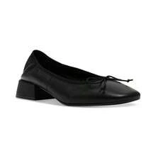 Steve Madden Bailarinas con tacón de bloque y lazo para mujer - Cuero negro - Ver 1