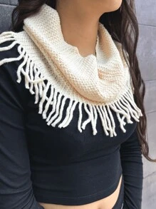 Warm Infinity Scarf For Women Knitted RANDOM COLORS