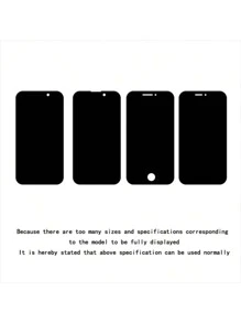 3+3入組隱私鋼化玻璃屏幕保護貼，適用於iPhone，包括免費相機鏡頭膜，防爆，防刮傷，高清晰度 - 黑色 - 查看 5