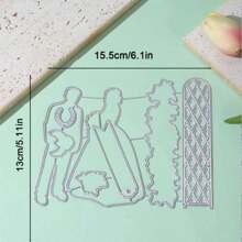 قالب لكتلة قطع الورق المعدني الطويل الحب يصنع باستخدام فن النقش اليدوي لإنتاج بطاقات المعايدة والألبومات اليدوية