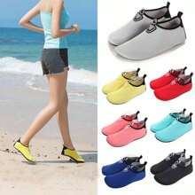 1 Pair Of Men's And Women's Diving, Snorkeling, Wading And Swimming Shoes, Soft-Soled, Non-Slip, Breathable And Lightweight Beach Socks, Yoga And Fitness Shoes, Beach Shoes, Quick-Drying Thin Wading Trail Shoes, Snorkeling And Diving Shoes - Multicolor - View 2