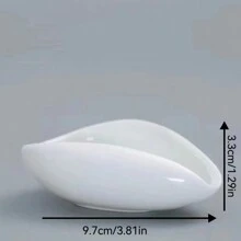 咖啡豆剂量托盘纯白陶瓷茶匙茶分离器容器套装工具咖啡豆勺铲茶盘学校用品返校 - 彩色 - 查看 3