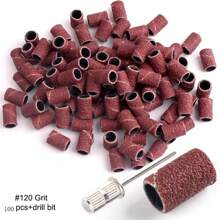 50pcs/100pcs Vibrant Orange-Red Nail Sanding Bands - Electric Drill Compatible, Sand Grit Material, Polyester Construction, Ideal For Wood, Carving, And Nail Grinding - Perfect For Manicure And Polishing Milling Machine Accessories - Multicolor - View 8