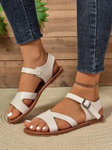 Sandalias ligeras cómodas y elegantes para mujer - Beis - Ver 5