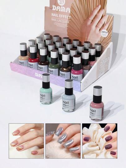 Set de 24 Colores de Esmalte de Uñas de Aceite, Gel Semi-Permanente, Esmalte de Uñas Francés, Esmalte de Uñas UV, Set de Esmalte de Uñas - Regalo de Arte de Uñas para Mujeres, Adecuado para el Salón de Bricolaje en Casa, ¡Adecuado para todas las estaciones!