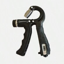 7pcs/Set Portable Grip Strengthener, Unisex Adult Gym Home Office Fitness Training, Anti-Slip Multi-Resistance Adjustable Silent Grip Exerciser Gym Accessories - Black - View 8