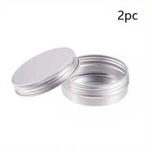 60ml Latas de aluminio redondas con tapa de rosca para contenedores cosméticos, manualidades y almacenamiento de viaje. Platino - Multicolor - Ver 10