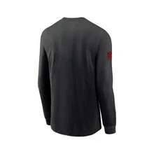Nike Boyfriend Style Men's Black San Francisco 49ers Sideline Performance Long Sleeve T-Shirt - Black - View 4