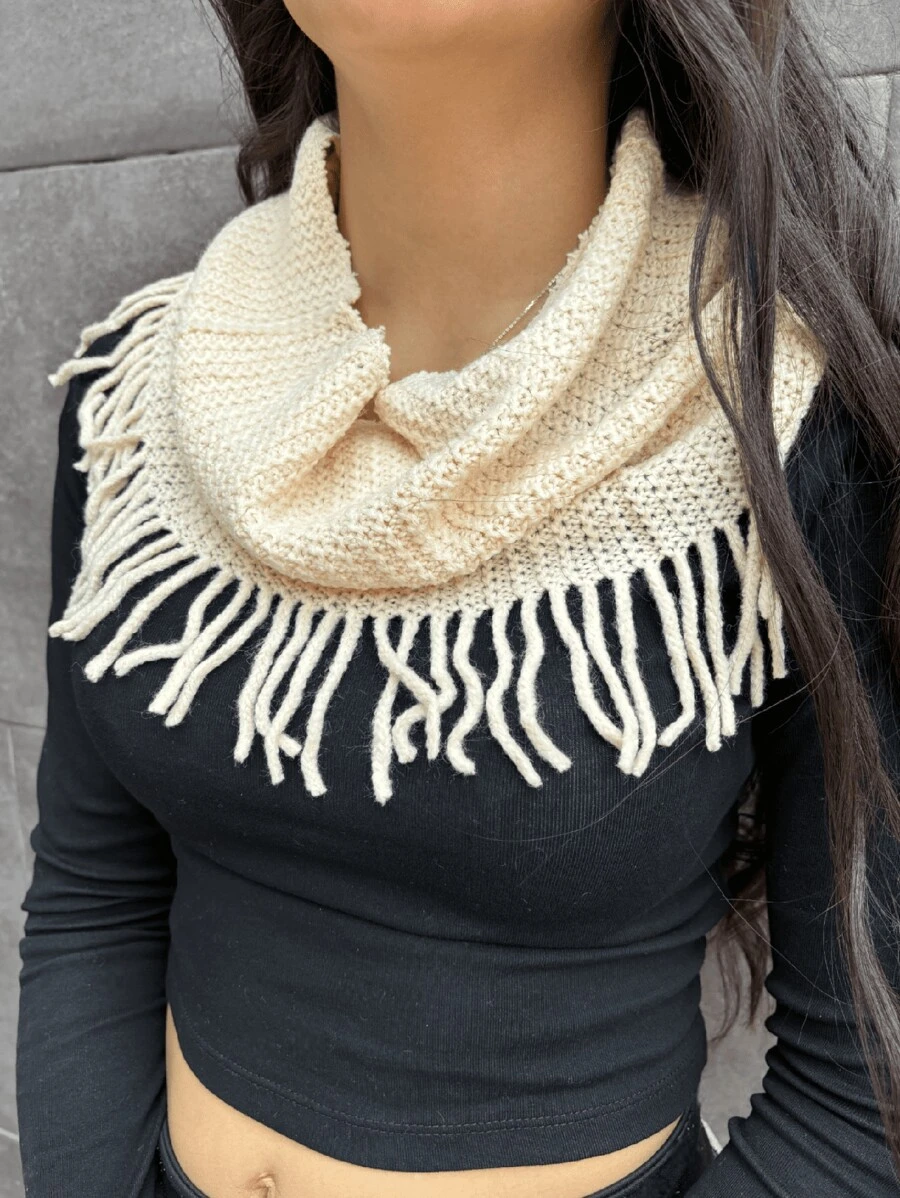 Warm Infinity Scarf For Women Knitted RANDOM COLORS