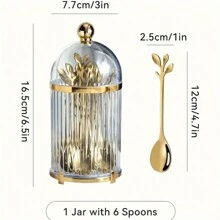 1 bộ, Bộ 6 thìa cà phê bằng thép không gỉ cao cấp có giá đỡ lưu trữ thời trang - Đồ dùng ăn uống hiện đại cần thiết cho nhà hàng, gia đình, tiệc tùng và trang trí đám cưới Đồ dùng học tập cho trường học trở lại trường - Nhiều màu - Xem 2