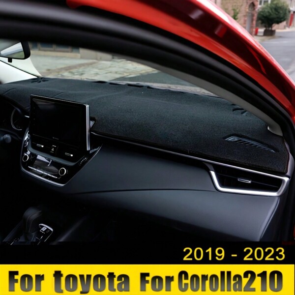 2019-For Corolla Premium Polyester Dashboard Cover Mat - UV-Resistant, Anti-Fade, Light-Blocking, Easy-To-Clean, Universal Fit, Auto Accessory Carpet