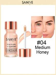SANIYE corrector líquido R1186 De Textura Ligera A Prueba De Sudor ,Corrector De Imperfecciones - 04 Medium Honey - Ver 2
