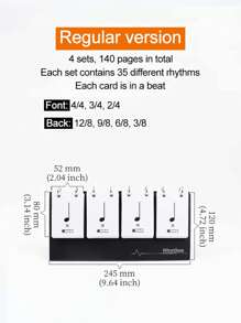 Rhythmus-, Notenlese- und Notenlernkarten, Musikunterrichtsmaterialien für Klavier, Schlagzeug und andere Instrumente
