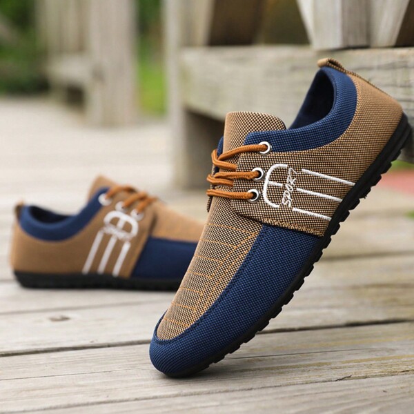 Summer Men's Driving Loafers, Breathable Canvas Shoes For Men, Korean Casual Work Loafers