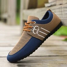 Summer Men's Driving Loafers, Breathable Canvas Shoes For Men, Korean Casual Work Loafers