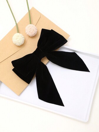 1 st. modern exklusiv svart rosett håraccessoar för flickor, ny design stor hårspänne för bakhuvudet, lämplig för vardag och accessoarer håraccessoarer för kvinnor klor hårklämmor hårspännen hårspännen, skolsaker, elegant, college, svarta rosetter, jul, söt