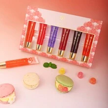 18-Piece Makeup Set 6 Matte Mist Lipstick Gift Set &6 Lip Oil Set &6 Pearl Rotating Waterproof Brightening Eyeshadow Pen Set - 彩色 - 查看 7