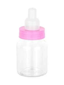 12 piezas, Cajas de dulces con forma de botella de leche, perfectas para bodas, cumpleaños, recuerdos de fiestas y regalos | Contenedores de plástico acrílico transparente y lindos para dulces - Multicolor - Ver 12