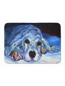 English Setter Pup Machine Washable Memory Foam Mat - 彩色 - 查看 2