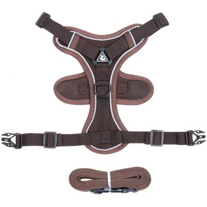 Reflective Pet Harness And Leash Set, Suitable For Dogs & Cats, Escape-Proof Adjustable Small Dog Chest Strap With Soft Mesh