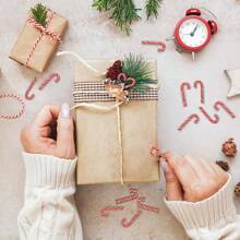 40支/20支圣诞拐杖糖装饰品 DIY 手工彩虹迷你人造拐杖圣诞棒无孔悬挂装饰 DIY 花园配件圣诞装饰手机壳制作