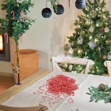 40支/20支圣诞拐杖糖装饰品 DIY 手工彩虹迷你人造拐杖圣诞棒无孔悬挂装饰 DIY 花园配件圣诞装饰手机壳制作