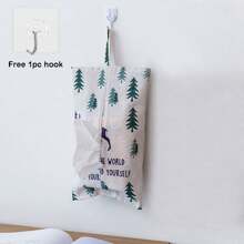 布料創意掛式紙巾盒套，車內紙巾盒，客廳臥室床頭櫃紙巾袋 (包括透明掛鉤) - 彩色 - 查看 12