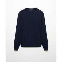 Mango Men's Merino Wool Washable Sweater - Black - View 10