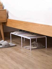 1 Piece Of Layered Shoe Rack, Kitchen Space Saving Shelf, Family Living Room, Dormitory Plastic Shoes, Slippers, Retractable Storage Rack